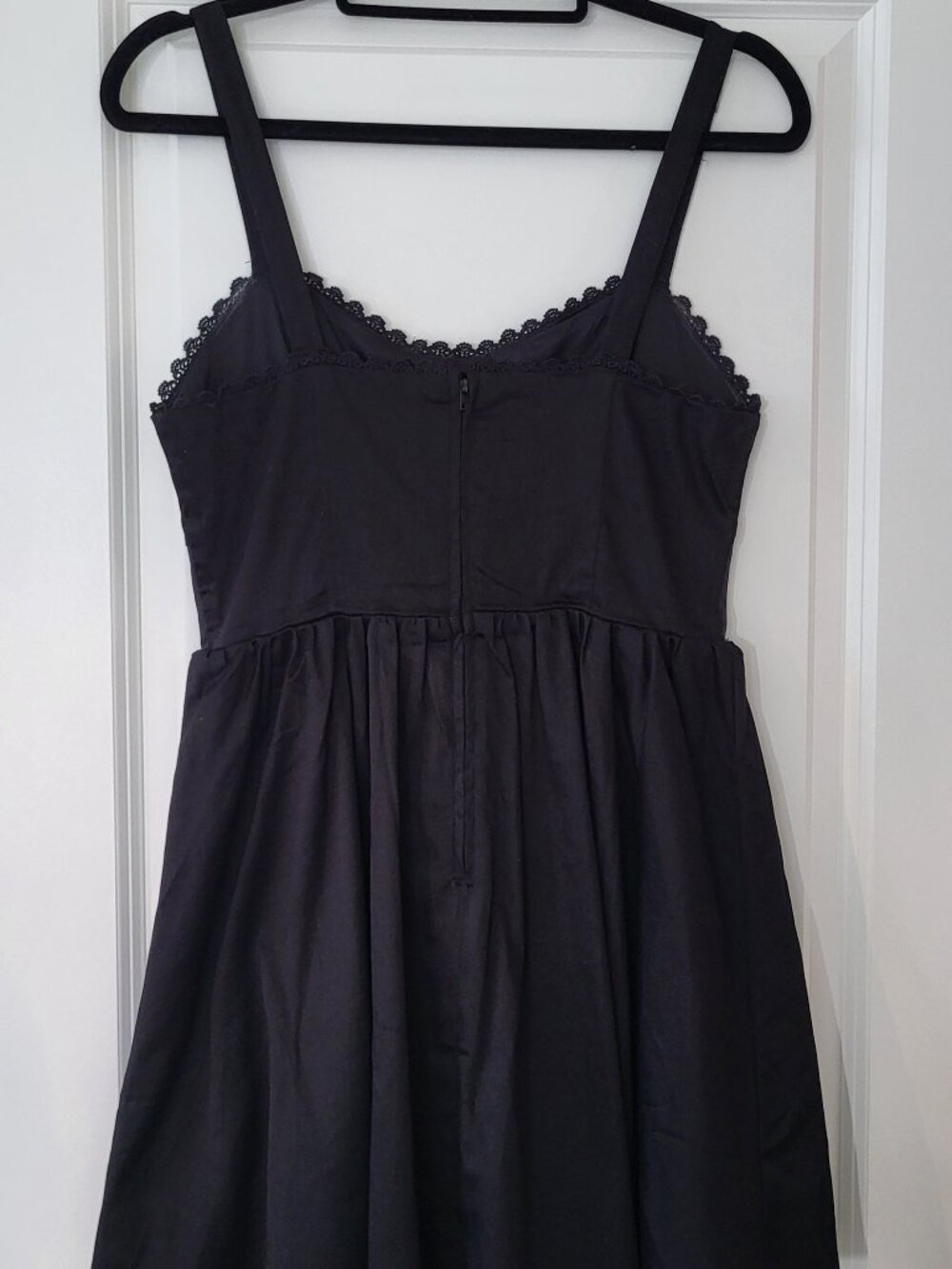 Hot Topic Social Collision Black Lace-Up Corset Mini Dress Size M Goth Coquette - Picture 2 of 8